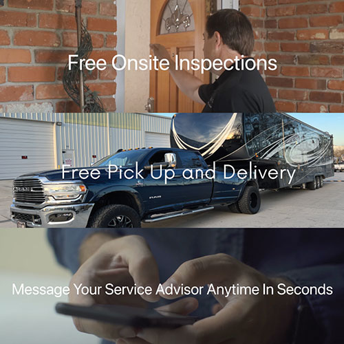 elite rv provides free onsite inspections, free pick up and delivery, and direct contact with your service advisor
