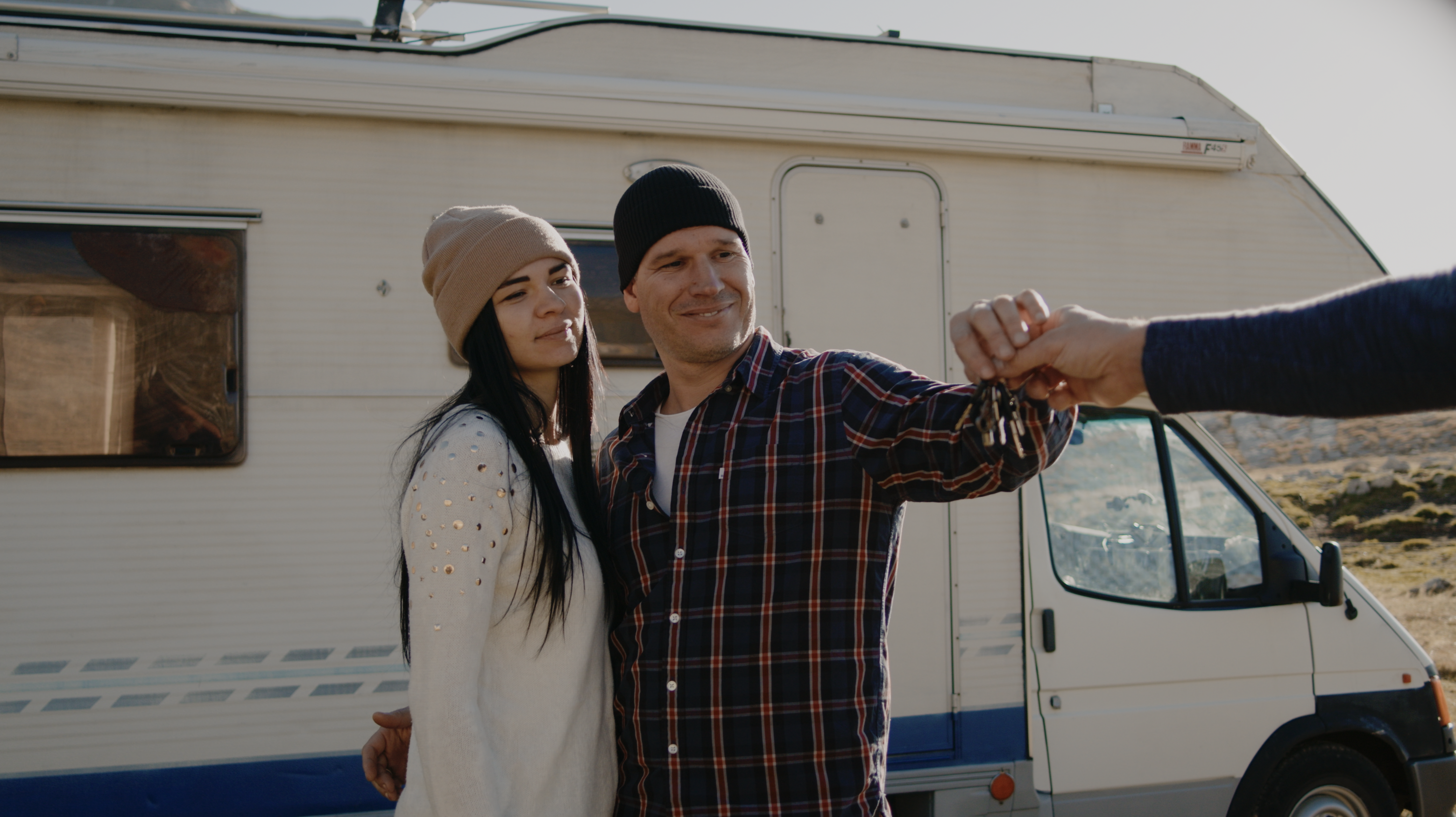 Customers receiving keys